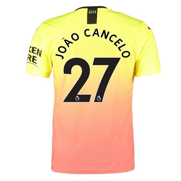 Camiseta Manchester City NO.27 Cancelo 3ª Kit 2019 2020 Naranja